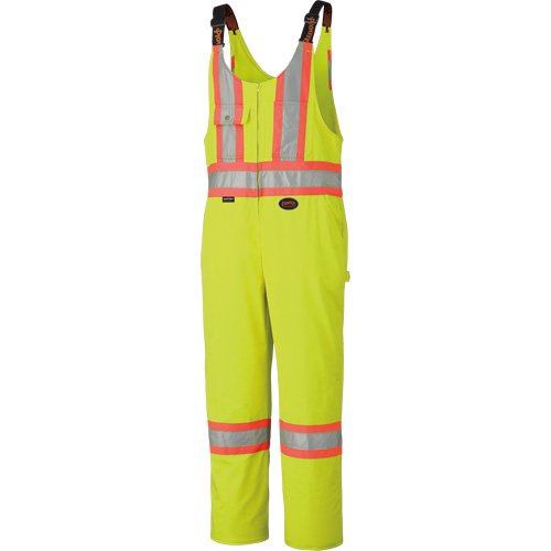 6616T High-Visibility Heavy-Duty Overalls, Poly-Cotton, 40 (Tall), High Visibility Lime-Yellow Seaboard Timber Mart