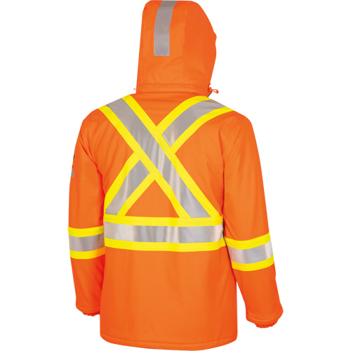 5884 Flash-Gard&reg; FR/Arc-Rated Waterproof Jacket with Hood, Small, High Visibility Orange, 51 cal/cm² Seaboard Timber Mart