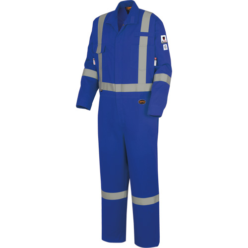 7709A "The Rock" FR-Tech&reg; High Visibility FR/Arc Rated Coveralls, Size 36, Royal Blue, 10 cal/cm² Seaboard Timber Mart