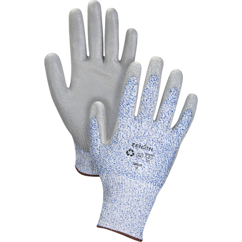 Eco-Friendly Stretch Cut-Resistant Gloves, Size 9, 13 Gauge, Polyurethane Coated, HPPE/RPET Shell, ASTM ANSI Level A2 Seaboard Timber Mart