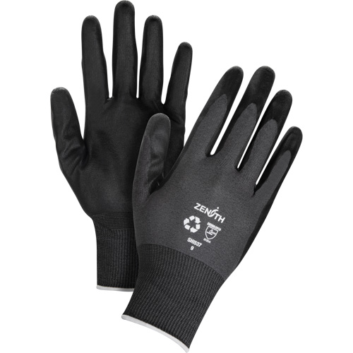 Eco-Friendly Breathable Coated Gloves, 7, Foam Nitrile Coating, 21 Gauge, Nylon/RPET Shell Seaboard Timber Mart