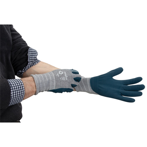 Eco-Friendly Lightweight Coated Gloves, 7, Foam Nitrile Coating, 15 Gauge, Polyester/RPET Shell Seaboard Timber Mart