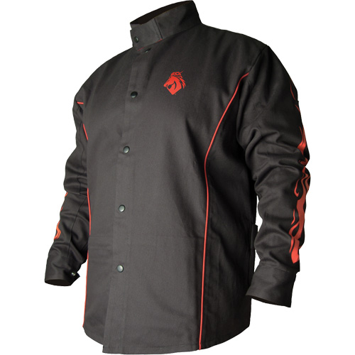 Veste de soudage BSX ignifuge profil&eacute;, Coton, Petit, Noir Seaboard Timber Mart