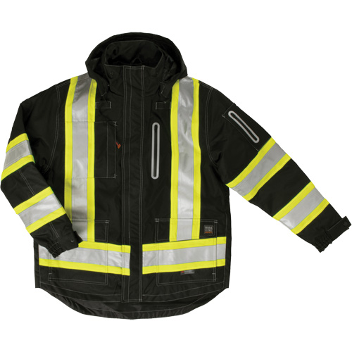 Ripstop 4-in-1 Safety Jacket, Polyester, Black, Small Seaboard Timber Mart