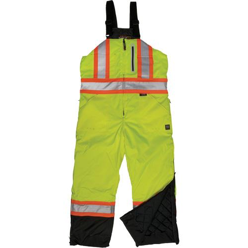 Ripstop Insulated Safety Bib Overall, Polyester, X-Small, High Visibility Lime-Yellow Seaboard Timber Mart