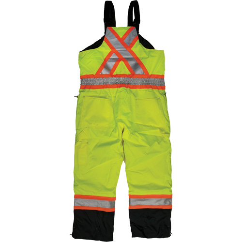 Ripstop Insulated Safety Bib Overall, Polyester, X-Small, High Visibility Lime-Yellow Seaboard Timber Mart