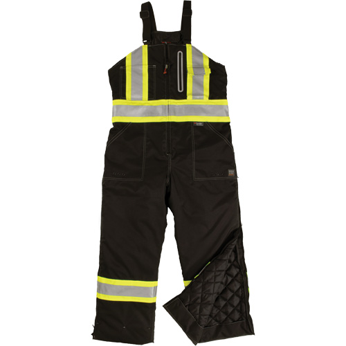 Ripstop Insulated Safety Bib Overall, Polyester, X-Small, Black Seaboard Timber Mart