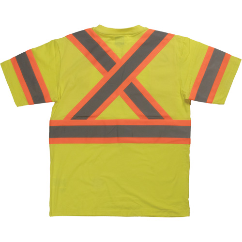 Chemise de s&eacute;curit&eacute; &agrave; manches courtes, Coton, T-petit, Jaune lime haute visibilit&eacute; Seaboard Timber Mart