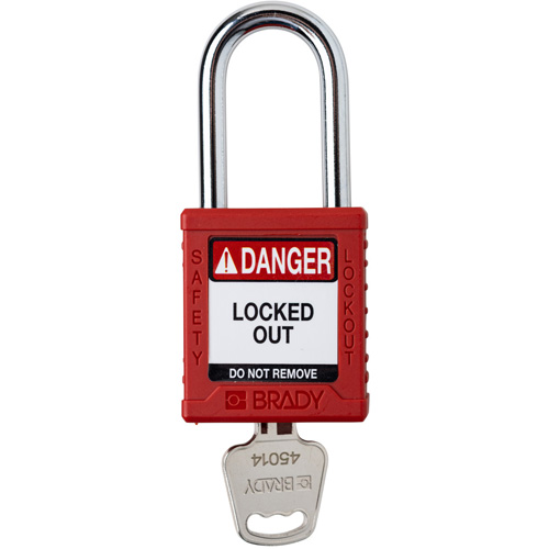 Velocity Lockout Padlock, Red, Keyed Different, Nylon, 1-1/2" Width Seaboard Timber Mart
