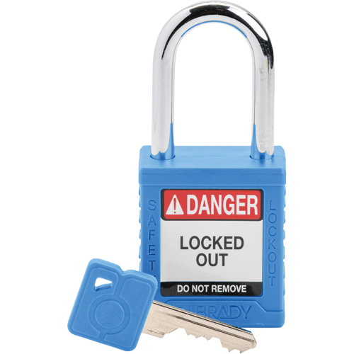 Velocity Lockout Padlock, Blue, Keyed Different, Nylon, 1-1/2" Width Seaboard Timber Mart