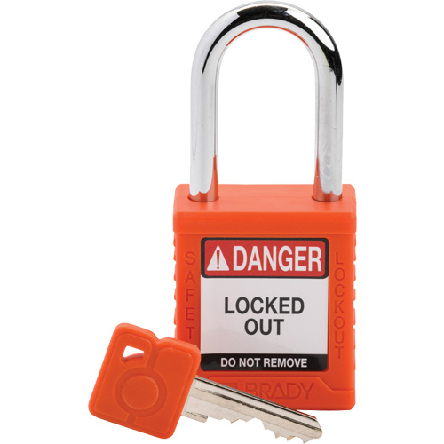 Velocity Lockout Padlock, Orange, Keyed Different, Nylon, 1-1/2" Width Seaboard Timber Mart