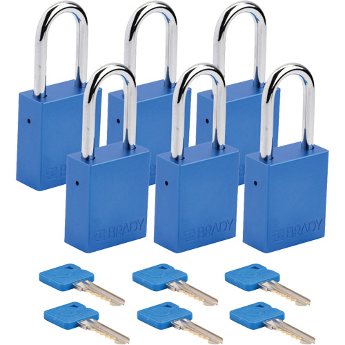 Lockout Padlock, Safety Padlock, Keyed Different, Aluminum, 1-1/2" Width Seaboard Timber Mart
