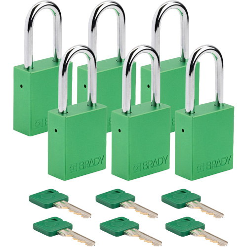 Cadenas de s&eacute;curit&eacute;, Cadenas de s&eacute;curit&eacute;, Cl&eacute;s identiques, Aluminium, Largeur de 1-1/2" Seaboard Timber Mart