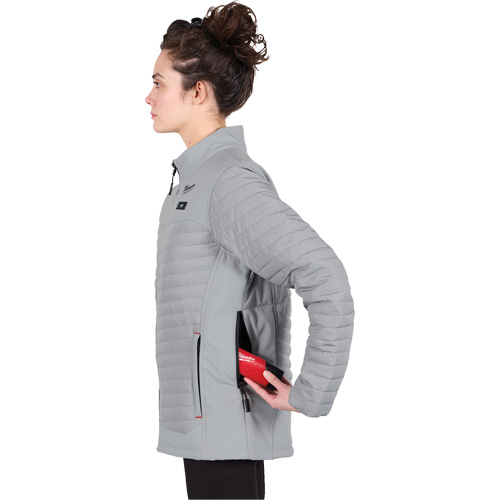 M12 Heated Axis Jacket with Battery, Women's, Small, Grey Seaboard Timber Mart