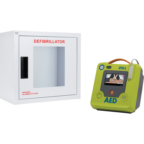 AED 3 AED & Wall Cabinet Kit, Semi-Automatic, English, Class 4 Seaboard Timber Mart
