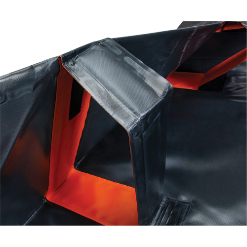 IBX Wall Pop-Up Berm, 4488 US gal. Capacity, 12' W x 50' L x 12" H, Snap-Up Bracket Seaboard Timber Mart