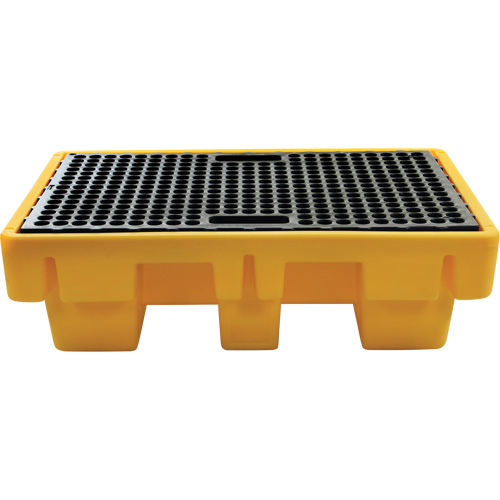 2-Drum Spill Pallet, 61 US gal. Spill Capacity, 51.5" x 36" x 15" Seaboard Timber Mart