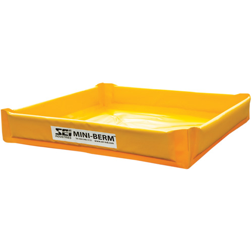 Yellow PVC Mini-Berm, 34 US gal. Capacity, 3' W x 3' L x 6" H Seaboard Timber Mart