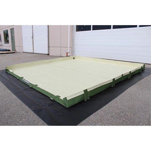 Easy-Riser Insta-Berm, 239 US gal. Capacity, 8' W x 8' L x 6" H, Hinge Bracket Seaboard Timber Mart