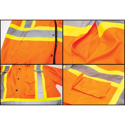 Parka d'hiver imperm&eacute;able 7-en-1, Orange haute visibilit&eacute;, Moyen Seaboard Timber Mart