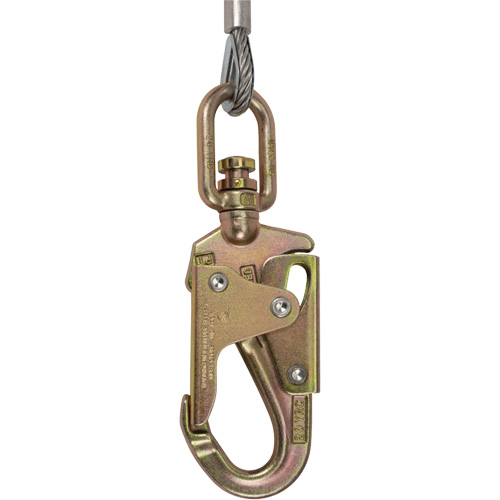 SRL-73302-40LE Cordage de s&eacute;curit&eacute; autor&eacute;tractable, 40', Acier galvanis&eacute;, Pivotant Seaboard Timber Mart