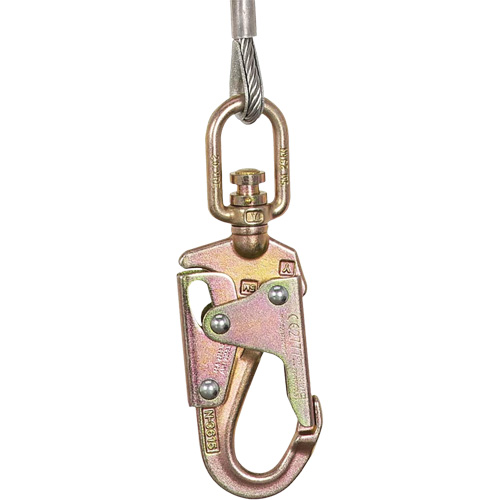 SRL-73302-60LE Self-Retracting Lifeline, 60', Galvanized Steel, Swivel Seaboard Timber Mart