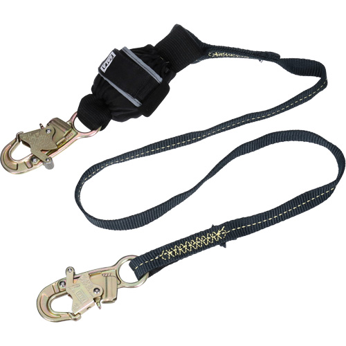 Arc Flash Web Shock-Absorbing Lanyard, 6', Snap Hook Center, Snap Hook Leg Ends, Kevlar&reg; Seaboard Timber Mart