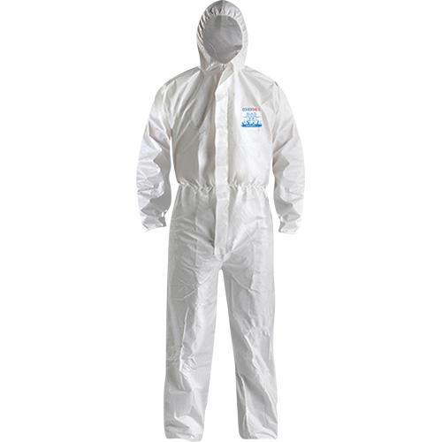 CoverMe XP1800  Type 5/6 Coveralls with Hood, Large, White, Microporous Seaboard Timber Mart