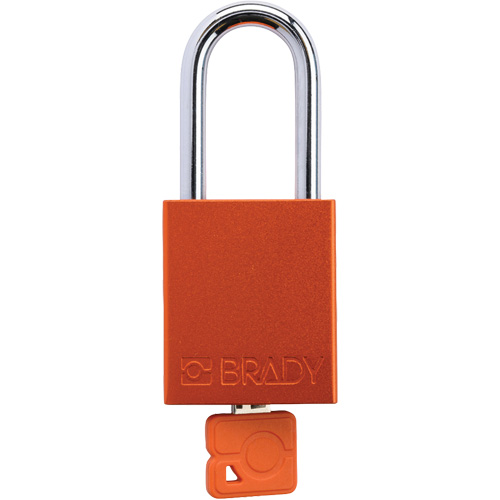 Velocity Plus Safety Lockout Padlock, Orange, Keyed Alike, Aluminum, 1-1/2" Width Seaboard Timber Mart