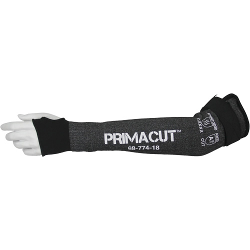 PrimaCut 68-774 Cut-Resistant Sleeve, HPPE, 18", ASTM ANSI Level A7/EN 388 Level F, Grey Seaboard Timber Mart