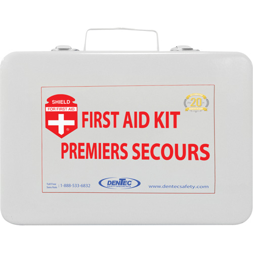 Trousse de premiers soins Shield, R&eacute;pond ou surpasse la norme CSA Z1220-24 type 2 environnements &agrave; faible risque, Petit (2-25 travailleurs) Seaboard Timber Mart