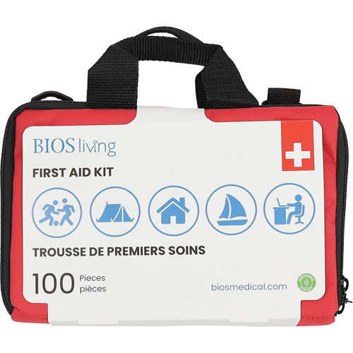 100-Piece Home & Travel First Aid Kit, Nylon Bag Seaboard Timber Mart
