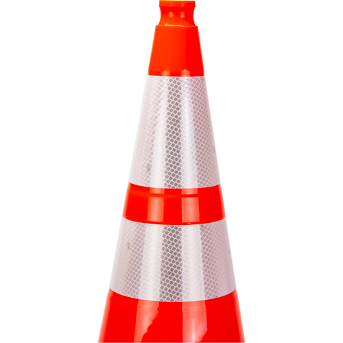Premium Traffic Cone, 28", Orange, 4" & 6" Reflective Collar(s) Seaboard Timber Mart