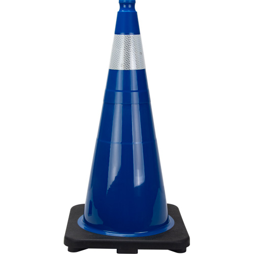 Premium Traffic Cone, 28", Blue, 4" Reflective Collar(s) Seaboard Timber Mart