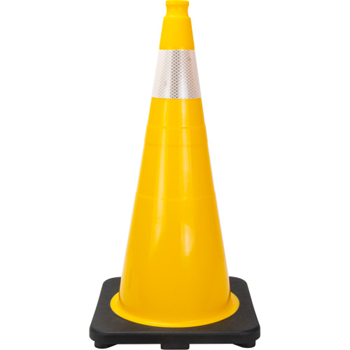 Premium Traffic Cone, 28", Yellow, 4" Reflective Collar(s) Seaboard Timber Mart