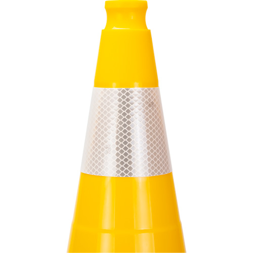 Premium Traffic Cone, 28", Yellow, 4" Reflective Collar(s) Seaboard Timber Mart