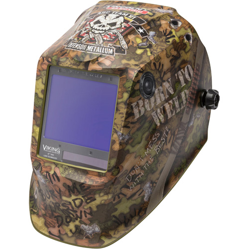 Masque de soudage VIKING 3350 Born To Weld, 3,74" lo x 3,34" la Champ de vision, Teinte 5 - 13 Seaboard Timber Mart