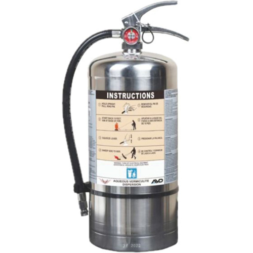 Extincteur pour la protection contre l'incendie de pile Lithium-ion, AVD, Capacit&eacute; 6 L Seaboard Timber Mart