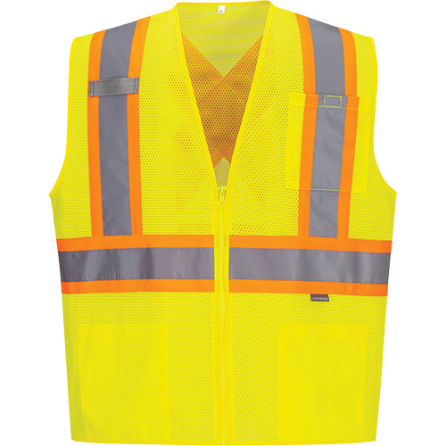 Veste de s&eacute;curit&eacute; &agrave; bandes contrastantes, Jaune lime haute visibilit&eacute;, Petit, Polyester Seaboard Timber Mart