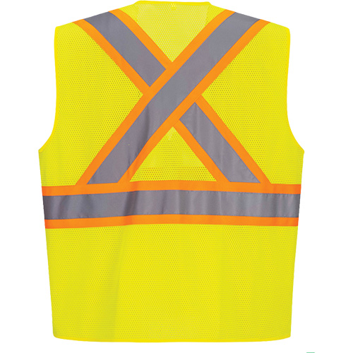 Veste de s&eacute;curit&eacute; &agrave; bandes contrastantes, Jaune lime haute visibilit&eacute;, Petit, Polyester Seaboard Timber Mart