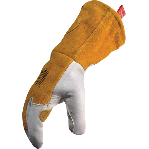 Gants de soudeur TIG/MIG de premi&egrave;re qualit&eacute; avec dos en cuir de vache refendue isol&eacute;es et ignifug&eacute;s Caiman, Cuir fleur de ch&egrave;vre, Taille T-Grand Seaboard Timber Mart