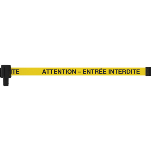 Banni&egrave;re PLUS, Attention - Entr&eacute;e Interdite, 15', Ruban Noir et jaune Seaboard Timber Mart