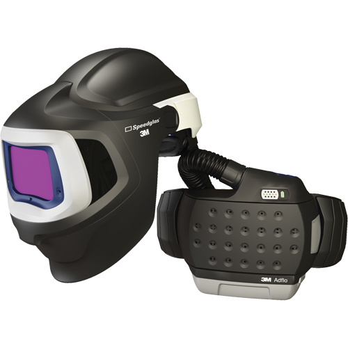 Syst&egrave;me de protection respiratoire &agrave; &eacute;puration d'air motoris&eacute; haute efficacit&eacute; Adflo avec masque de soudage 9100 MP Speedglas, Masque de soudage, Pile Lithium-ion Seaboard Timber Mart