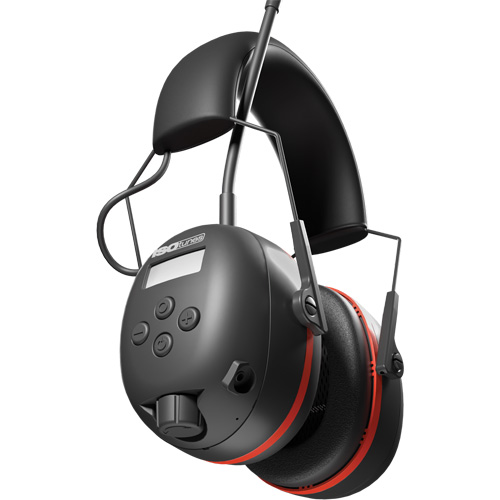 &eacute;couteurs AM/ FM Air Defender noir & Rouge, Style Bandeau, 24 dB Seaboard Timber Mart