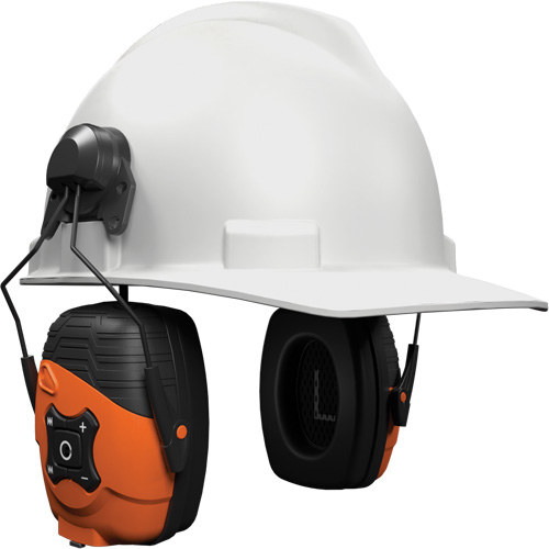 Safety Orange Link 2.0 Bluetooth Earmuffs, Cap Mount Style, 21 dB Seaboard Timber Mart