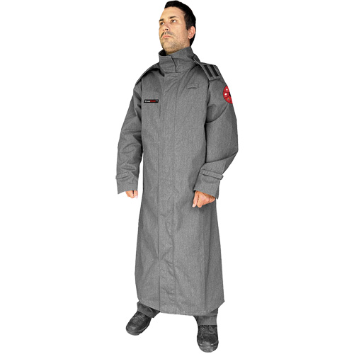 Manteau ignifuge de 52' avec capuchon fixe CoreMAX, Petit, Gris Seaboard Timber Mart