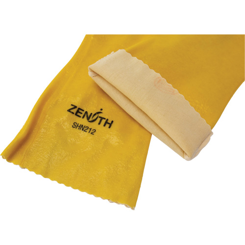 Rough-Finish Chemical-Resistant Gloves, Size 9, 14" L, PVC, Interlock Inner Lining, 47-mil Seaboard Timber Mart