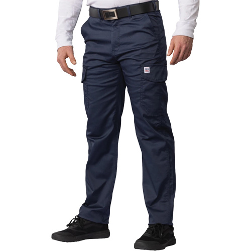 Big Flex Cargo Pants, Poly-Cotton/Spandex, Navy Blue, Size 46, 30 Inseam Seaboard Timber Mart