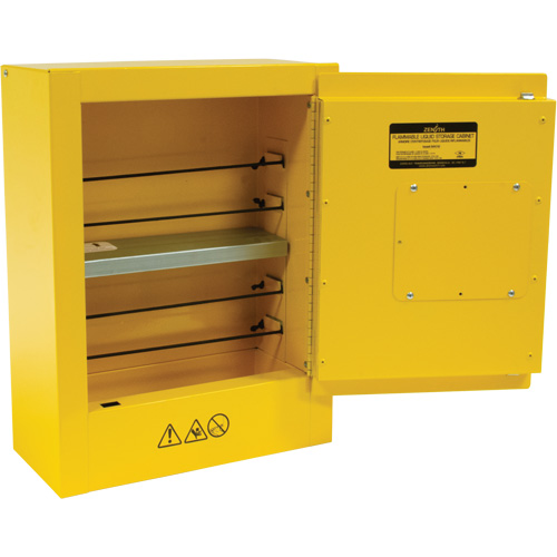 Mini Flammable Safety Cabinet, 2 Gal., 1 Door, 17" W x 22" H x 8" D Seaboard Timber Mart