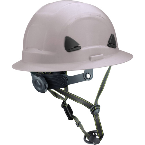 Fibre Metal Climbing Style Helmet with Full Brim, Meets CSA Type 2, Ratchet Suspension, Non-Vented Seaboard Timber Mart
